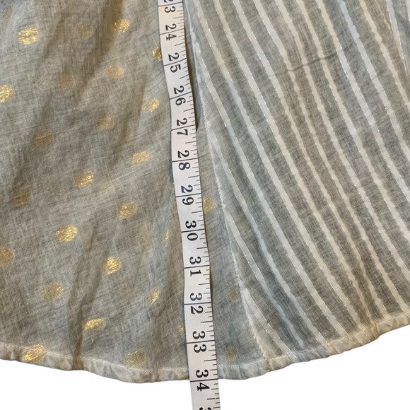 Anthro Raga Dress NWT Small Sweetest Thing Contrast Gold Silver Split Neck Fairy - Picture 4 of 4